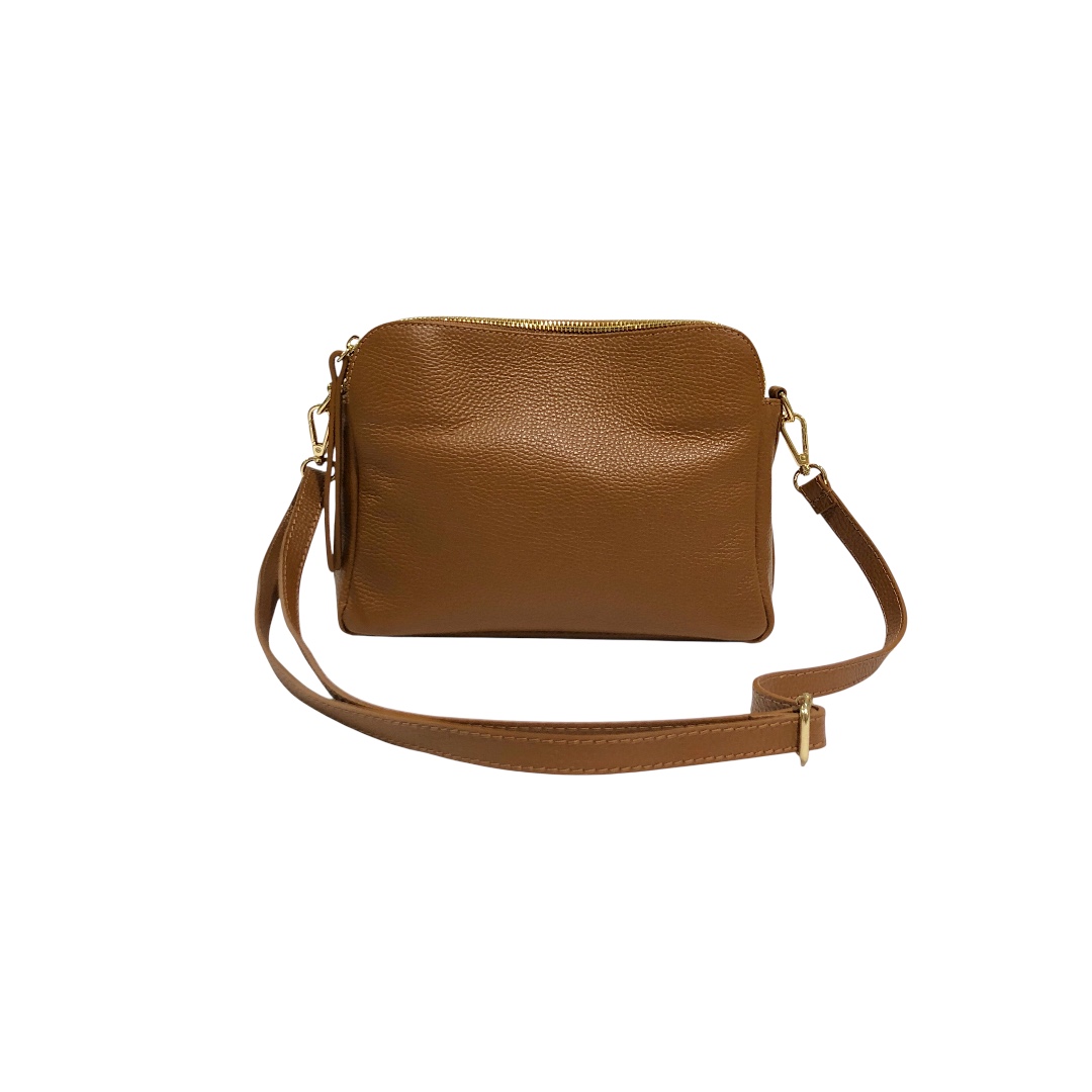 DORA borsa trasversale in pelle cuoio