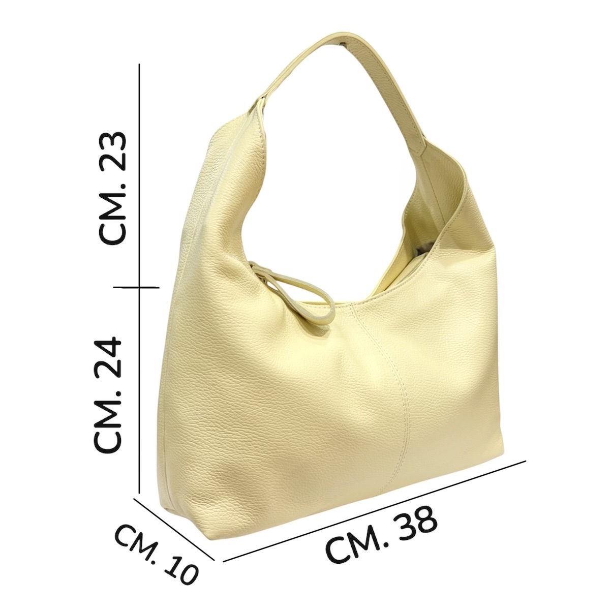 MELISSA borsa donna in pelle giallo pastello - immagine 2