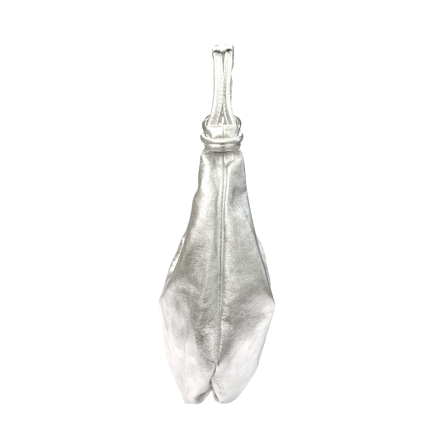 PALOMA borsa in pelle laminata argento - immagine 4